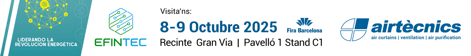 Banner anunci de la participació d'Airtècnics a la fira EFINTEC 2025